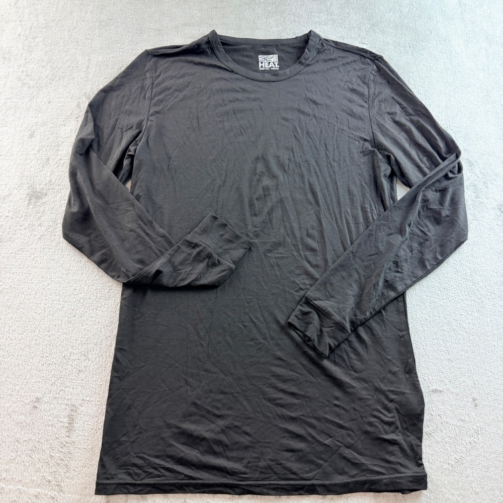 32 Degrees Heat Men's Small Long Sleeve Crew Neck Thermal Shirt Black